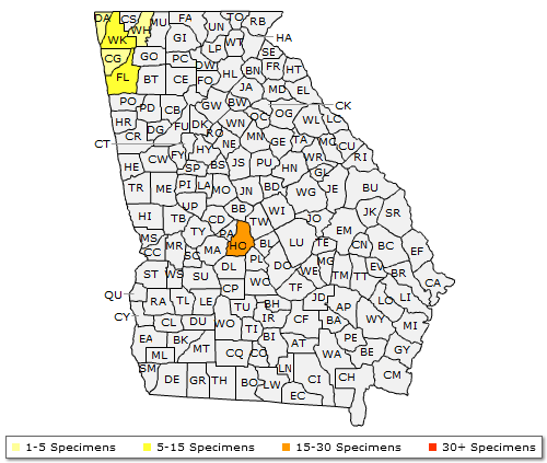 The range of Crataegus triflora